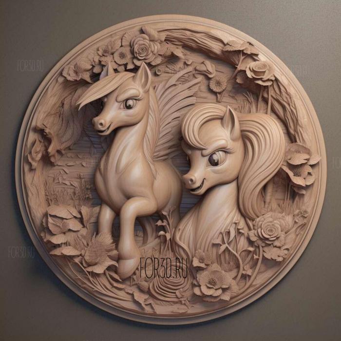 my little pony 3 stl model for CNC